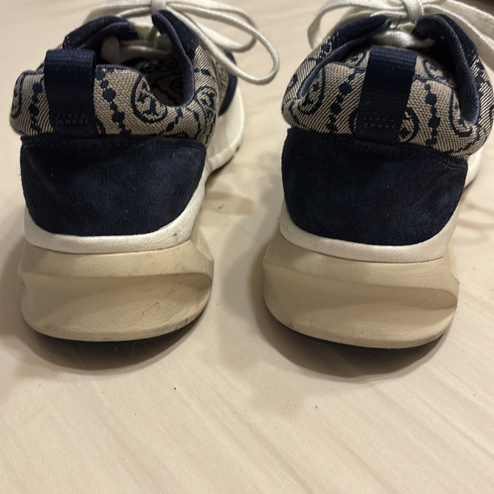 Tory Burch T Monogram Good Luck
Trainer Sneakers Navy and Whit - Picture 4 of 8